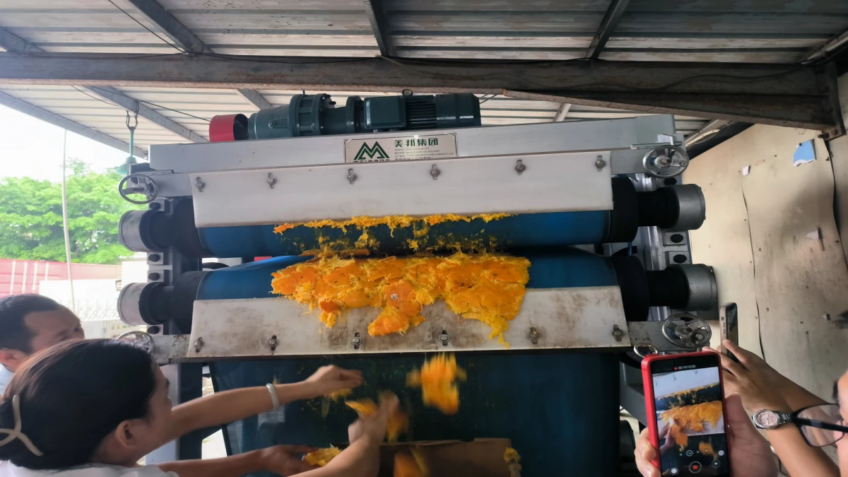 Orange Pomace Pressing Test